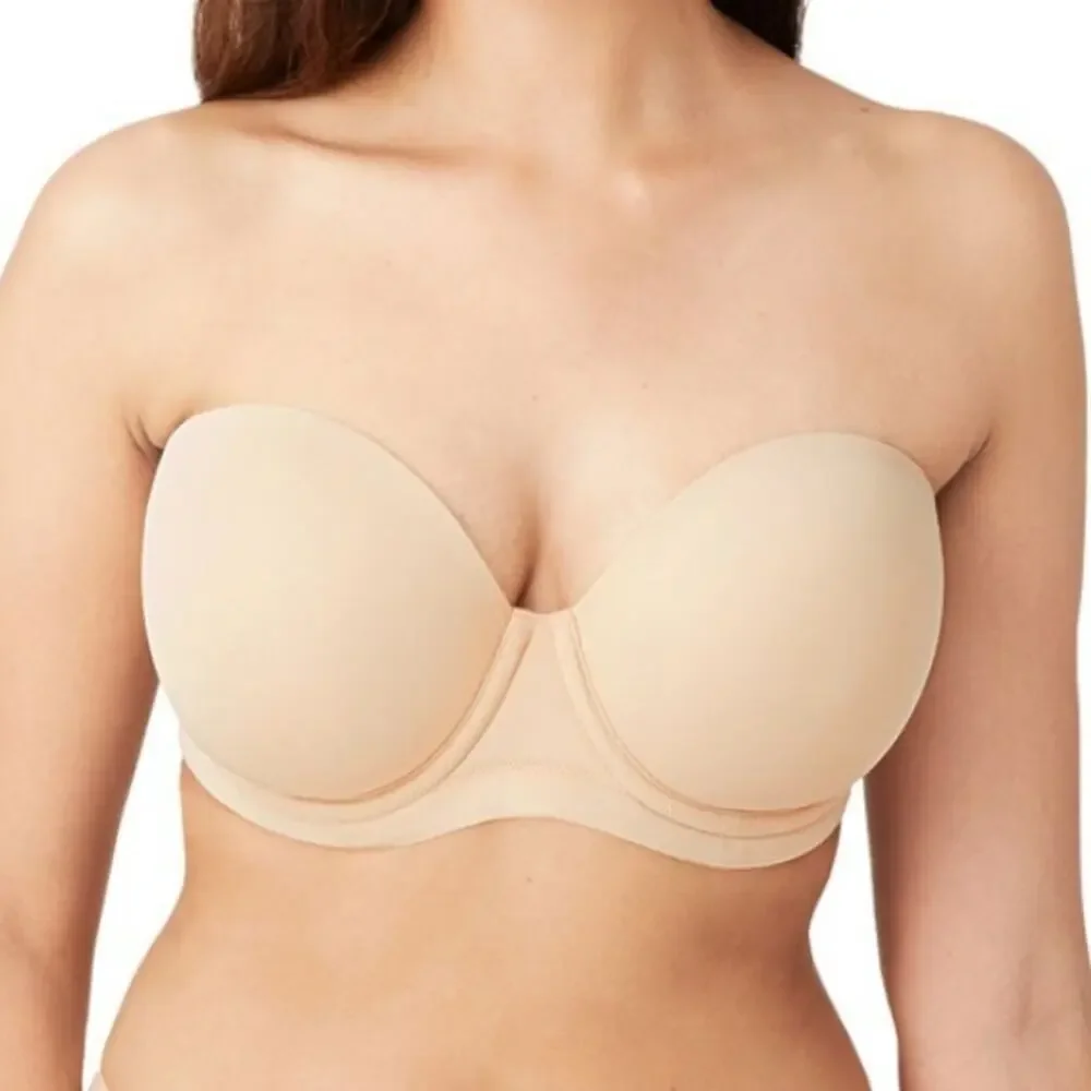 Wacoal Bra Strapless Convertible Red Carpet Sand Size 40C Underwire Full Figure - Picture 3 of 13